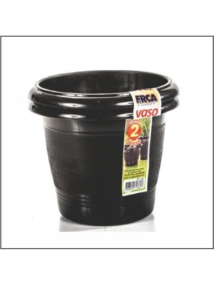 VASO CONJ. REDONDO PRETO C/2 PCS 700ML UN.