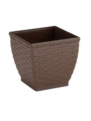 VASO CACHEPO RATTAN GG QUAD. COR COFFEE UN. INJEPLASTEC