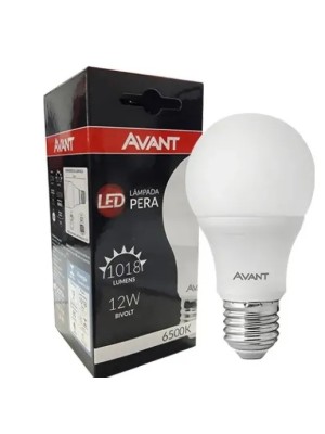 LAMPADA LED PERA 12W 1050 LUMENS 6500K LUZ BRANCA UN. AVANT