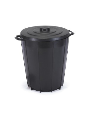 CESTO DE LIXO REDONDO 35L BLACK UN. INJEPLASTEC