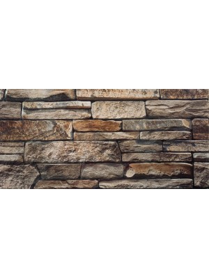 PAPEL DE PAREDE ADESIVADO 3D PVC 30CMX60CM UN. MADO