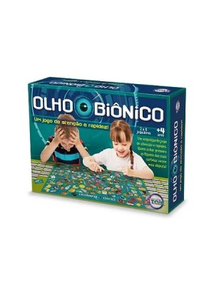 Jogo de Tabuleiro Olho Biônico com 120 Cartoes Ilustrados