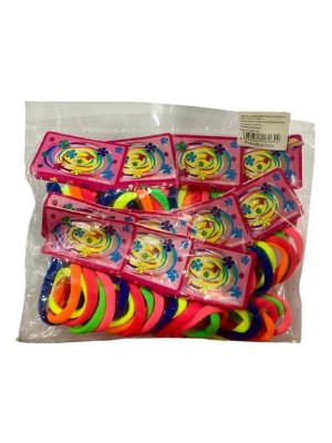 ELASTICO DE CABELO COLOR PACOTE COM 12 C/6PCS UN. GM GOLD