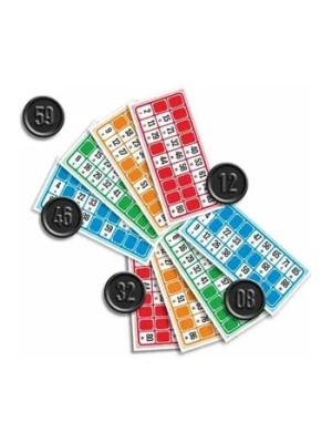 Brinquedo Jogo De Loteria Loto 24 Cartelas E 90 Fichas