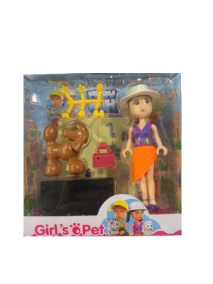 BONECA DE MONTAR GIRLS PET PLAY BOX SORTIDO UN. WELLMIX