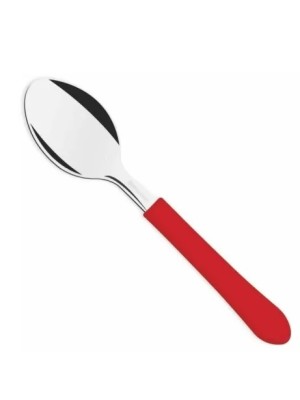 COLHER MESA INOX LEME VERMELHO UN. TRAMONTINA
