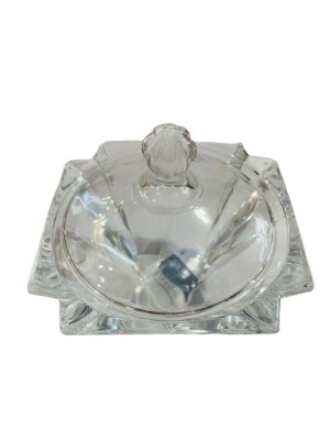 POTE DE VIDRO MINI COM TAMPA DECORATIVO UN. TOP IMPORTADORA