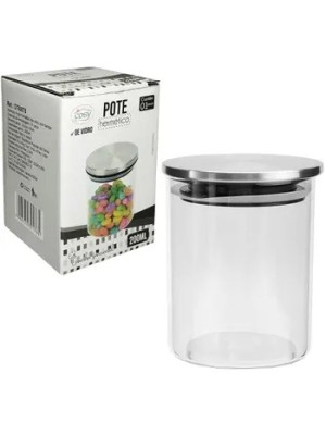 POTE HERMETICO DE VIDRO 200ML UN. FU XING