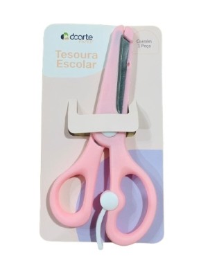 TESOURA ESCOLAR SEM PONTA E PROTECAO 13,3CM UN.