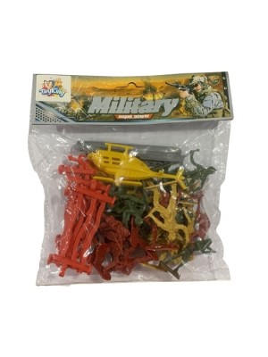 CONJUNTO BONECOS MILITARY SUPER POWER DE PLASTICO C/ ACESSORIOS 35PCS UN. MOHNISH IMPORTS
