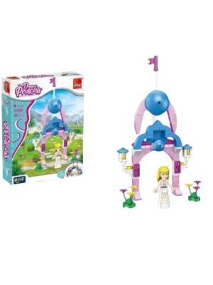 Dream Princess Brinquedo Educativo Blocos de Montar 90 Peças Castelo de Princesa Tipo Lego Didatico