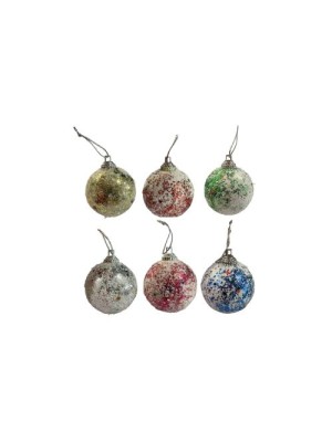 BOLA NATAL 4CM PCT COM 6 UNID CORES SORTIDAS - TOP IMPORTADORA