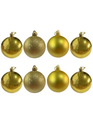 BOLA NATAL 6CM PCT COM 8 UNID. CORES SORTIDAS - TOP IMPORTADORA
