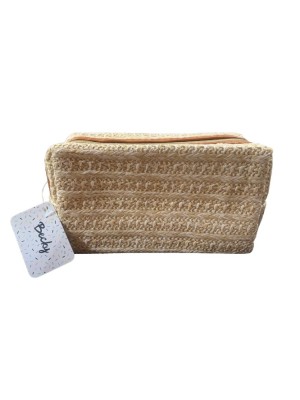 NECESSAIRE BECKY ESTOJO DE FIBRA NATURAL 18X10X8CM UN. MULTIART