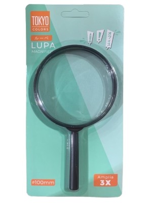 LUPA DE AUMENTO 3X DE VIDRO 100MM E POLIPROPILENO UN. MULTIART