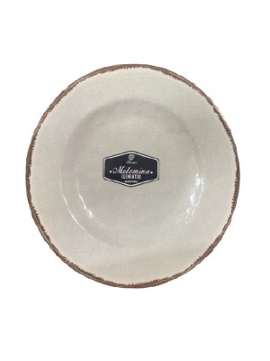 PRATO DE MELAMINA SOBREMESA AREIA 21.9X1.9CM UN. BELLAGIO