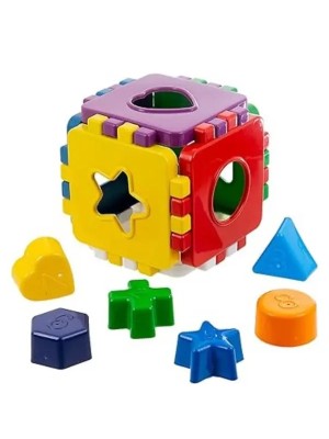 CUBO DE ENCAIXAR BABY EDUCATIVO 10X10X10CM UN. KENDY