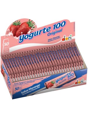 PIRULITO YOGURTE 100 MORANGO CX C/50 11,2G UN.