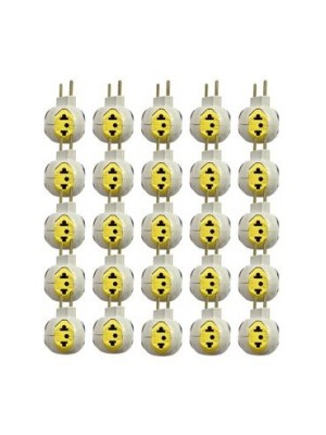 ADAPTADOR DE TOMADA PCT C/25PCS BENJAMIN BOLA 4 TOMADAS UN.