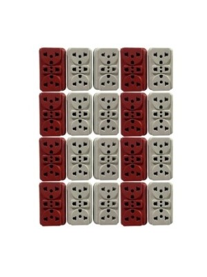 PINO ADAPTADOR CASULO PCT C/25PCS 3 SAIDAS COLOR UN.