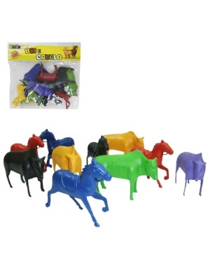 BOI E CAVALO DE PLASTICOS KIT C/10PCS UN. MCB