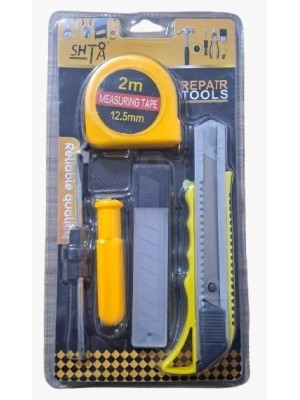 ESTILETE COM LAMINA KIT 1 METRO E 1 CHAVE DE FENDA UN. GM GOLD