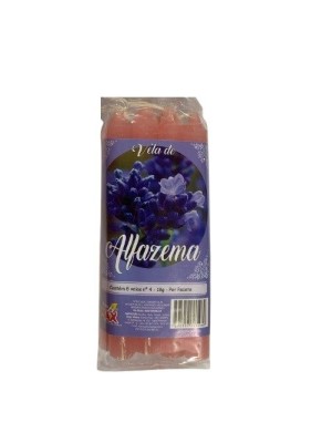 VELA PERFUMADA N 4 ALFAZEMA 8PCS 18G UN. VELAS MAX