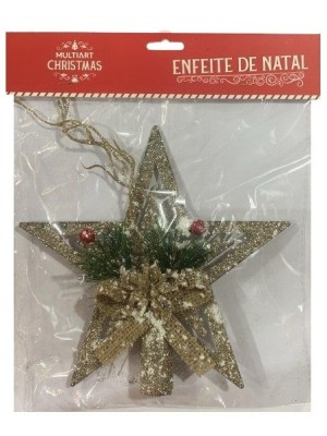 ESTRELA PONTEIRA DE NATAL 17,8X18,3CM UN. MULTIART