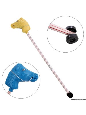 CAVALINHO DE PAU C/ RODINHAS 95CM UN. DUTATI