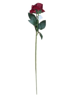 FLOR ROSA BOTAO ABERTO 63CM AVELUDADO ARTIFICIAL CORES SORTIDAS UN. TOP IMPORTADORA