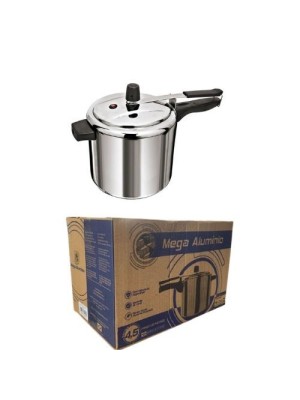 PANELA DE PRESSAO 4,5L POLIDA MEGA ALUMINIO UN. MR COOK