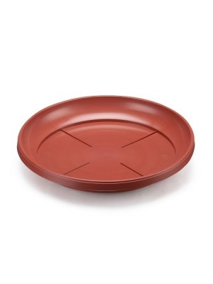Prato de Vaso Extra G Redondo Telha em Plástico Reforçado – Base de Proteção para Vasos Grandes em Jardins, Varandas e Áreas Internas