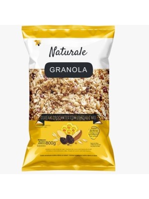 GRANOLA CEREAIS CROCANTES C/ PASSAS E MEL 800G UN. NATURALE