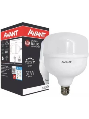 LAMPADA LED BULBO 4000 LUMENS 50W BIVOLT 6500K LUZ BRANCA UN.