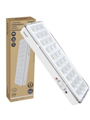 LUMINARIA LED EMERGENCIA BARRA BRANCA 200 LUMENS 4W BIVOLT UN.
