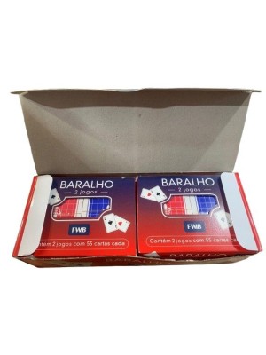 BARALHO COMPLETO CX C/6 JOGOS DE PAPEL 5,6X8,6CM