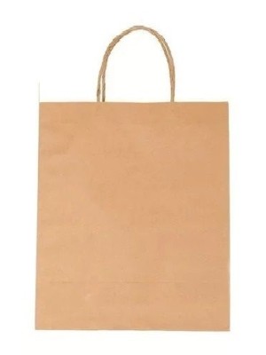 Sacola Papel Kraft M 23x30x10cm