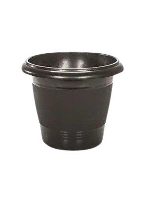 VASO REDONDO PRETO 1,75LTS DE PLAST.
