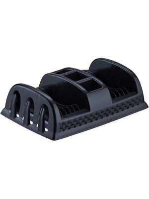 ESCORREDOR DE LOUCA RATTAN PRETO 23X30X12CM UN.