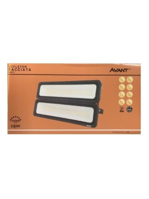LED REFLETOR FACCIATA 100W 6500K BIVOLT 10000 PF PRETO UN.