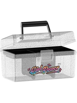 FRASQUEIRA CRISTAL C/DIVISORIAS PRETAS MOVEIS 1,5L 11,5X20X11CM UN.