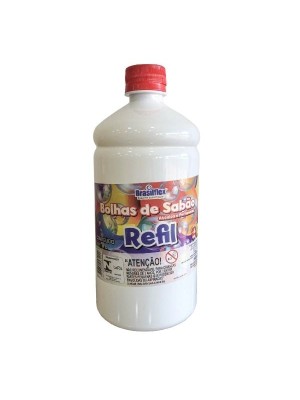 Refil Bubble 1 Litro Incolor Atóxico para Bolhas de Sabão BrasilFlex