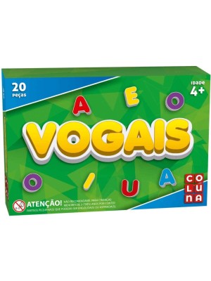 Jogo Pedagógico Vogais Pais & Filhos 20 Peças Educativo