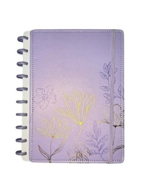 CADERNO INTELIGENTE FLORES 87 FOLHAS 26X20CM UN.