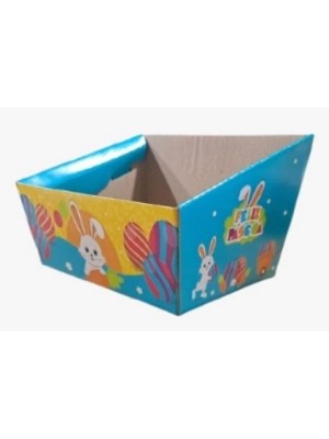 CESTA PASCOA M 17X12,5X8CM UN. ESTAMPA DOCE DIVERSÃO