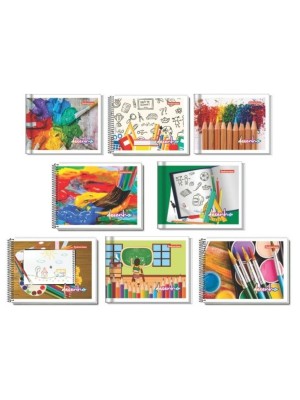 CADERNO DESENHO 40FLS ¼ ESPIRAL