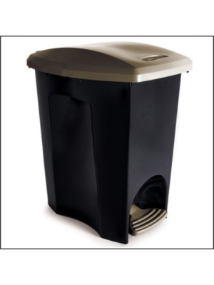 Lixeira Plastica Ecoblack 7 Litros com Pedal cor Preto