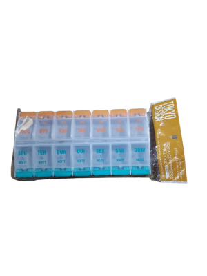 PORTA-COMPRIMIDO 14DIAS 22X11,2X2,6CM UN. MULTIART