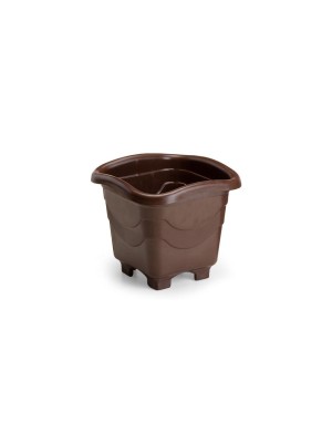 Vaso Quadrado Médio Preto 5,6 L 25×22,5 cm Injeplastec