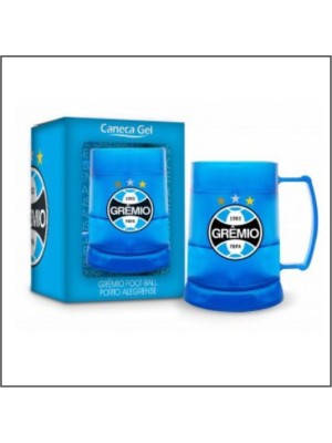 Caneca Gel 300ml  Grêmio Para Bebida com Caixa Presenteavel